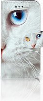 Geschikt voor Samsung Galaxy A3 2017 Uniek Witte Kat Design