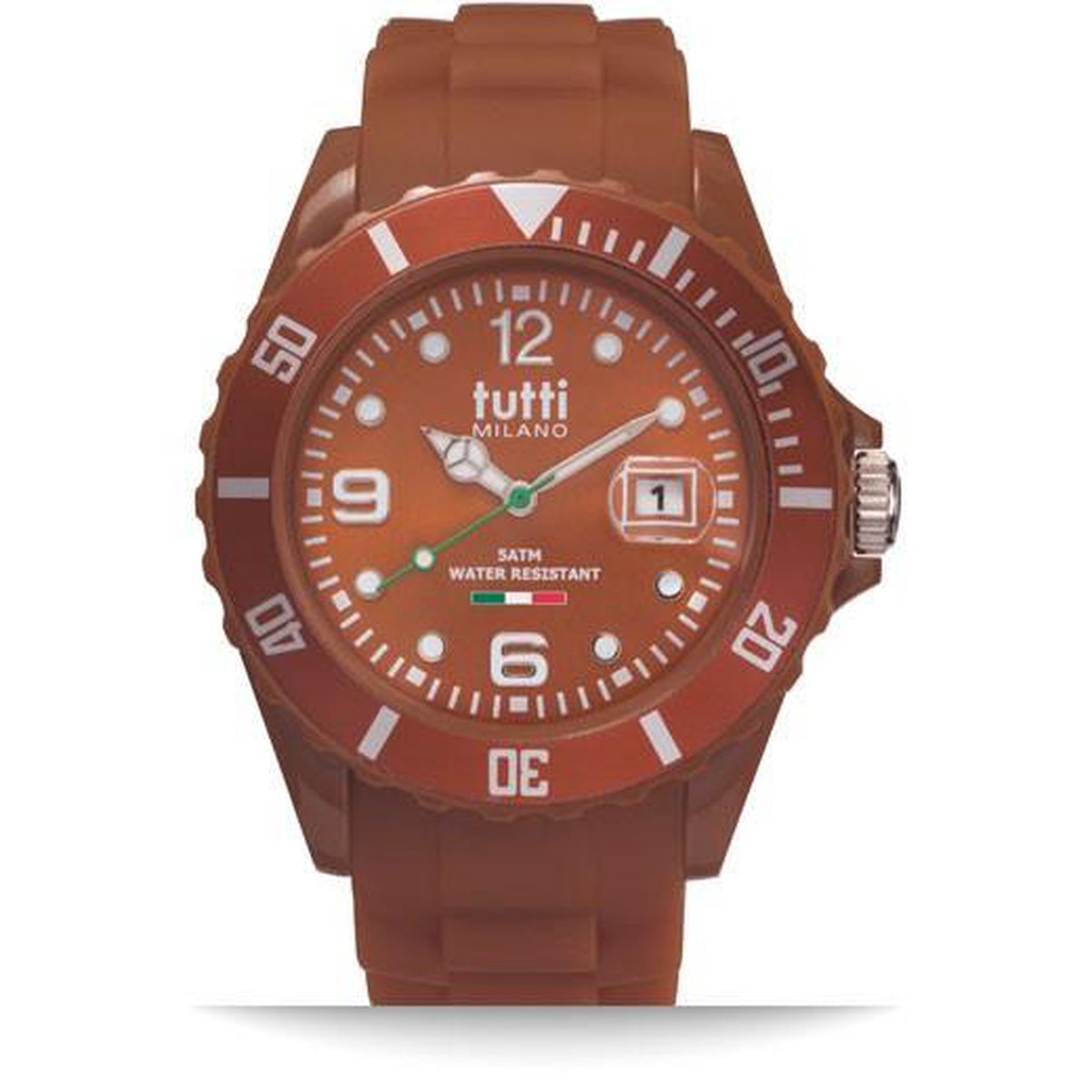 Tutti Milano TM002BR-Horloge - 42.5 mm - Bruin - Collectie Pigmento