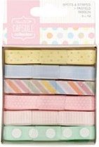 1 meter Lint (6stuks) - Capsule - Spots & Stripes Pastels