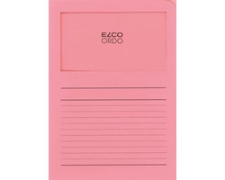 Elco Ordo Cassico L-map met venster A4 100 stuks 220 x 310 mm roze