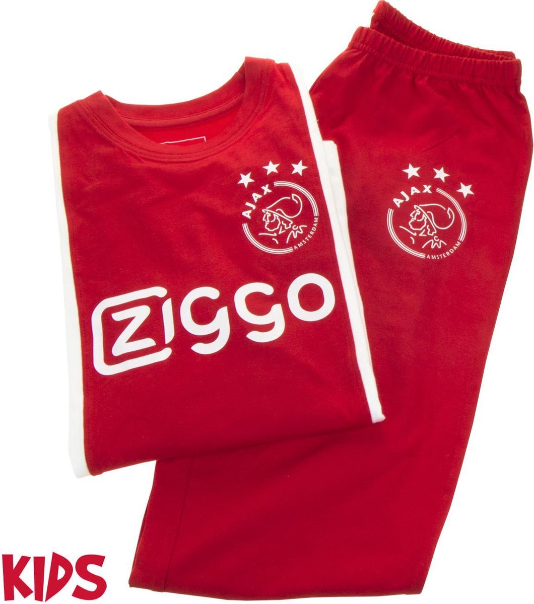 Ajax pyjama kinderen - rood/wit - maat 128 - Ajax