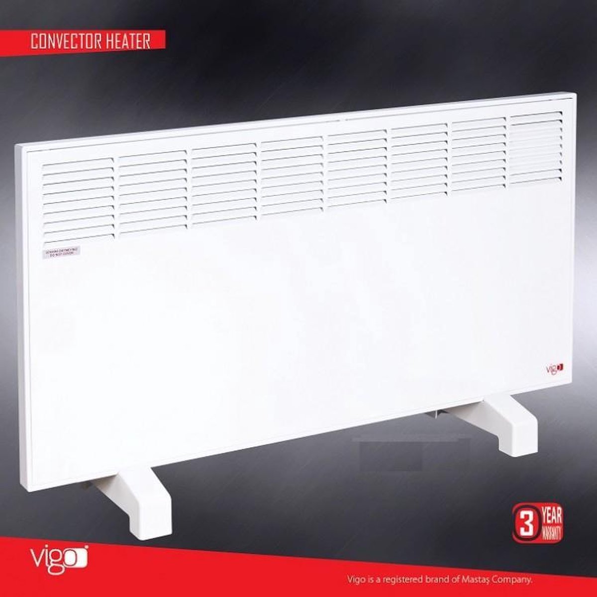 Ivigo elektrische verwarming 1500 watt wit 70 x 45 x 8 cm Manueel bediening  wand en... | bol.com