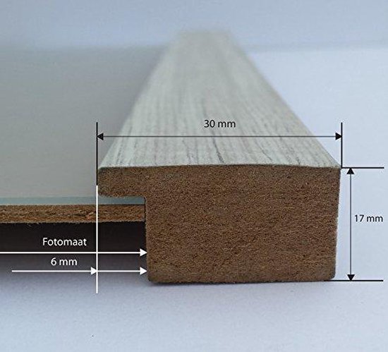 Homedecoration Misano – Fotolijst – Fotomaat – 49 x 92 cm  – Antraciet
