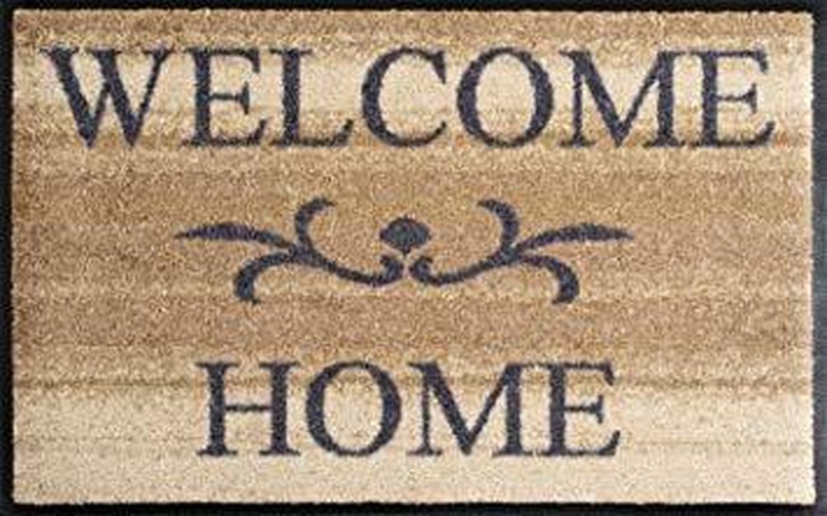 Kleen-Tex Deurmat Wash & Dry Welcome Home - 50 x 75cm - Beige