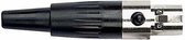 DAP Audio DAP N-CON Mini XLR Plug, 4 polig, nikkel, female, zwart eindkapje Home entertainment - Accessoires