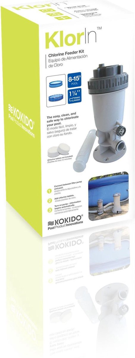 Kokido Automatische Chloor doseersluis - Chloor verdeler - Chloor dispenser - Chloordrijver vervanger - Slangaansluiting van 32 mm