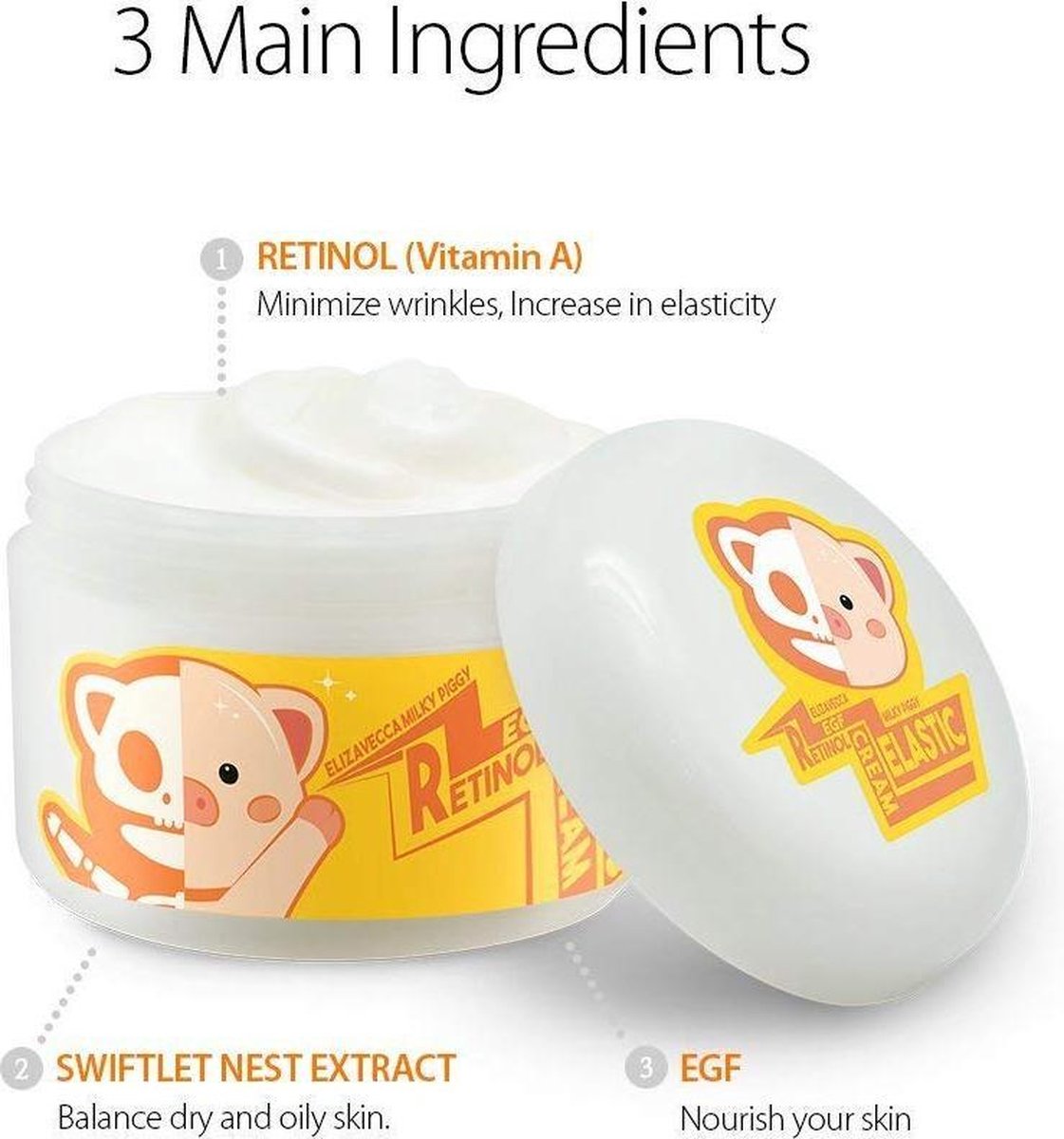 Milky Piggy EGF Elastic Retinol Cream 100ml - Elizavecca - Retinol ...