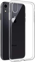 Transparant geschikt voor iPhone XR hoesje Ultra-thin TPU 0.75mm  met gratis screen protector 9-H tempered glass