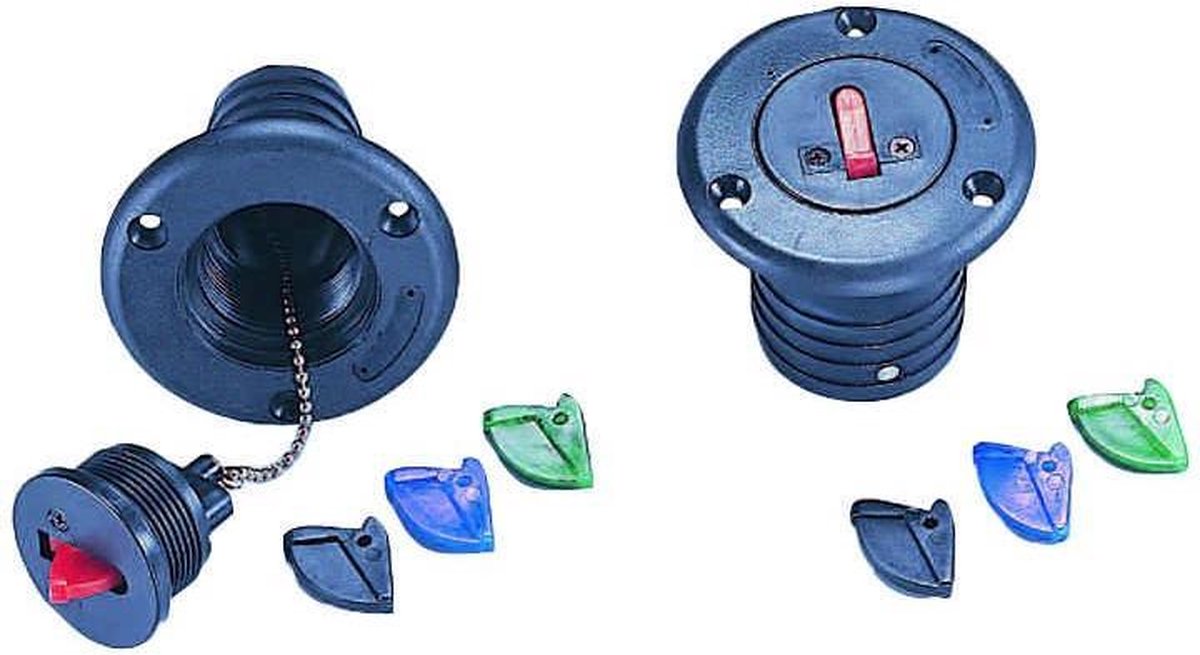 Trem kunststof Dekvuldop Ø 51 mm met Kleurcodes
