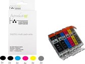 Improducts® Inkt cartridges - Alternatief Canon PGI-550 / CLI-551 XL set 6 stuks met grijs