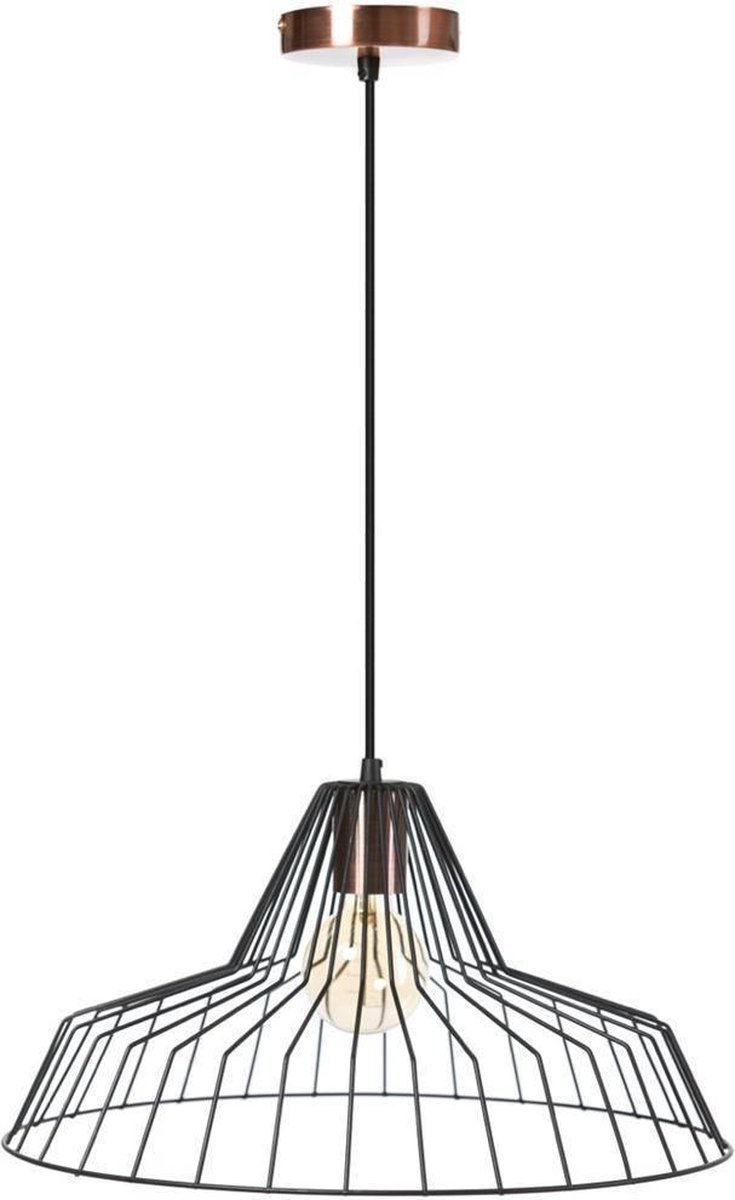 ETH Hanglamp - Plafondlamp Starfish zwart met koper - draadlamp