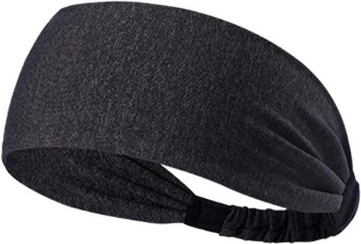 Yoga haarband - sporthaarband - yoga sportkleding - yoga accessoires - vochtafvoerend, ademend en sneldrogend - zwart