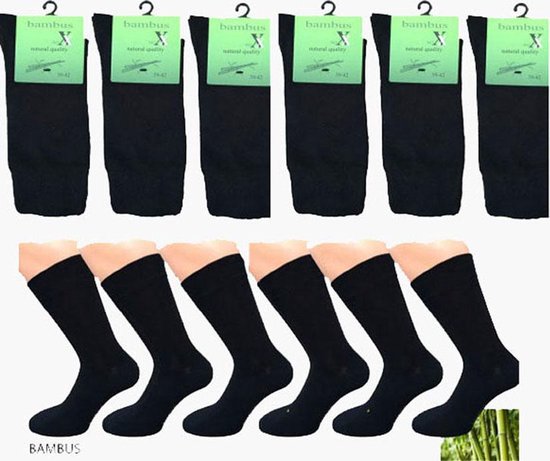 Socke - Bamboe sokken 3 paar ( zwart ) 39-42 | bol.com