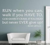 muursticker wallstickershop.eu | bear grylls quote | wit