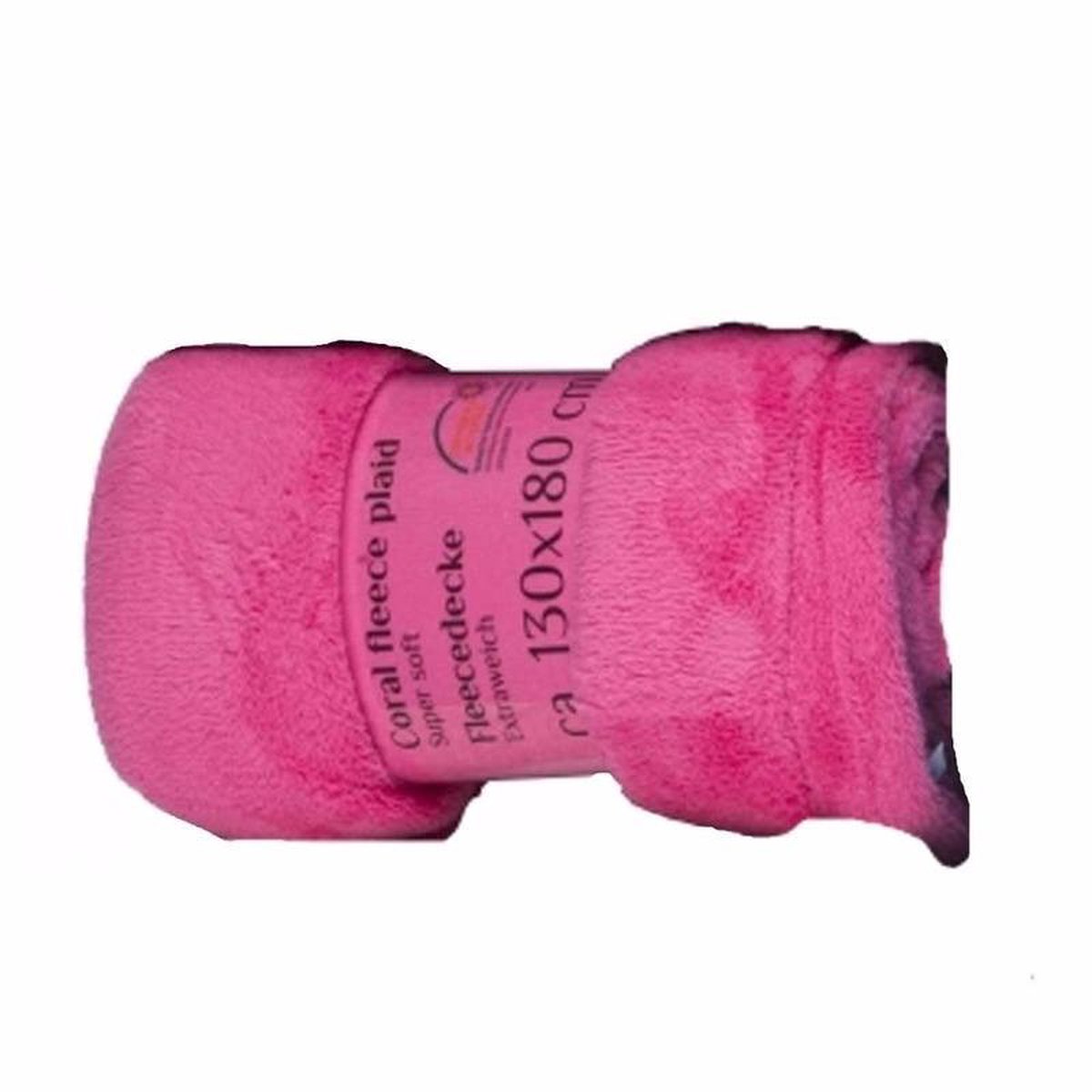 Rode Fleece Deken - 180 x 130 cm
