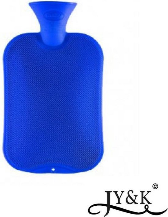 Warm water kruik | kruiken | warmtefles | Kruik blauw | 1 Liter |  Warmwaterkruik | bol.com
