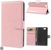 Cyclone Wallet Hoesje Sony Xperia Z1 Compact licht roze