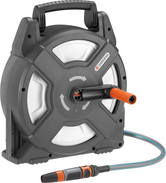 GARDENA Slangenbox 10m set met 11 mm slang, inklapbare handzwengel, draaggreep, druk 30 bar