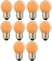 10 stuks - Calex LED kogellamp Gekleurd E27 1W Oranje