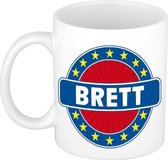 Brett naam koffie mok / beker 300 ml  - namen mokken