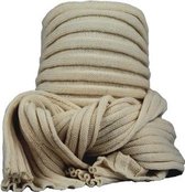 Gebreide colsjaal beige voor volwassenen - Nekwarmers/shawls