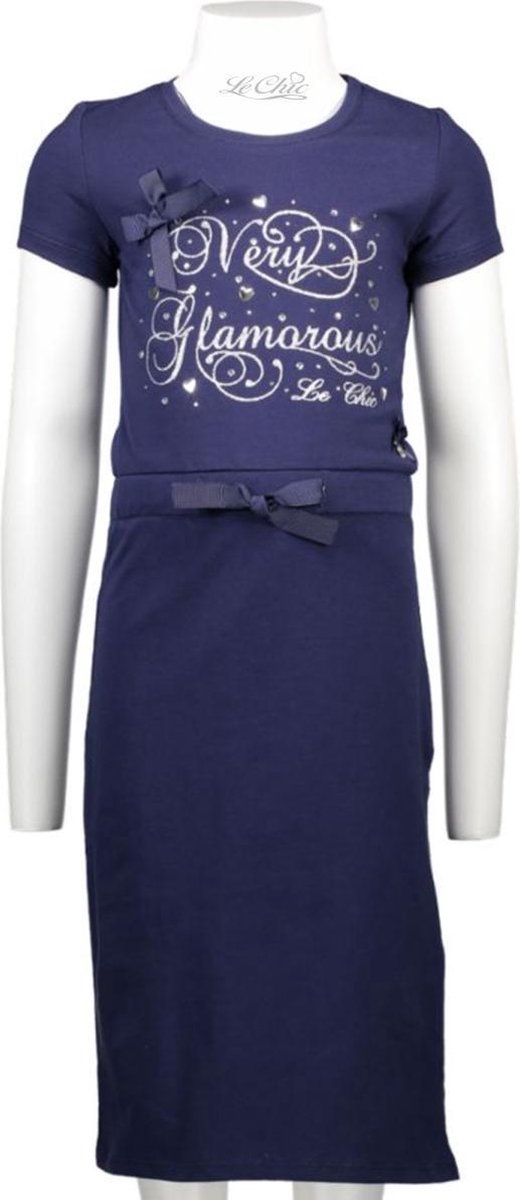 Le Chic Meisjes Jurk - blue marine - Maat 104