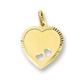 Trendjuwelier huiscollectie 4006170 Gouden graveerplaat hartvormig
