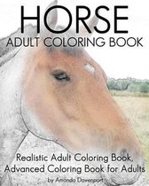 Realistic Animals Coloring Book- Horse Adult Coloring Book