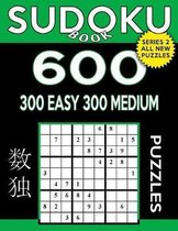 Sudoku Book 600 Puzzles, 300 Easy and 300 Medium