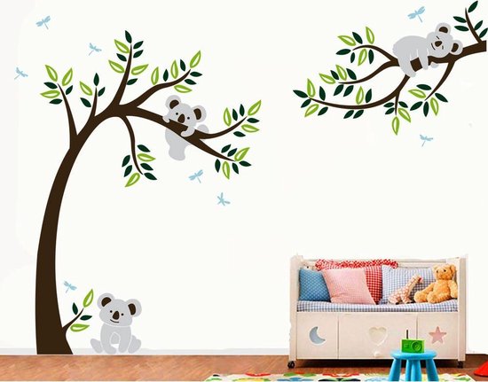 Verdorde handelaar verlangen Muursticker Boom en Tak met Koala Beertjes XXL | Babykamer - Kinderkamer -  Muurstickers | bol.com