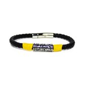 Black and Gold - Bracelets - Leather Bracelet | Black and Yellow