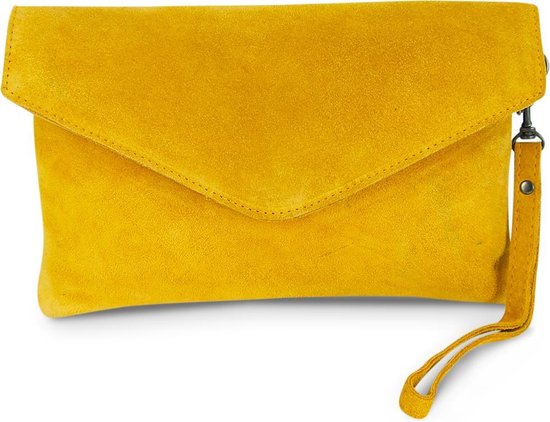 Suede Tas Dames Zwart - Echt Leer - Suede Schoudertas - Kleine Schoudertas - Suéde Clutch