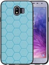 Blauw Hexagon Hard Case voor Samsung Galaxy J4