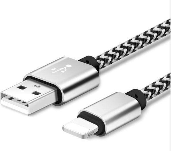 Aanwezigheid Molester Donker worden Lange USB-kabel iPhone oplader | Oplaadkabel | Sterke kwaliteit | 2 meter  lang |... | bol.com