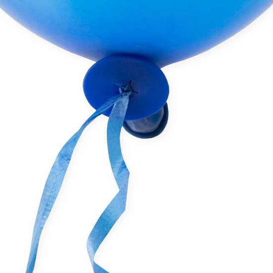 Ballon Snelsluiters Blauw met Lint 100st