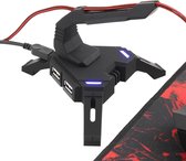 White Shark Scorpion Mouse Bungee met geïntegreerde USB HUB en LED