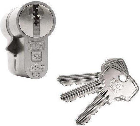 DOM Cylindre de porte Plura 333 SKG ** 40,5 / 40,5 mm (extension des 2 côtés, 10/10 mm).