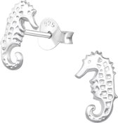 Fako Bijoux® - Kinderoorbellen - 925 Zilver - Zeepaardje - 5x9mm - Zilverkleurig