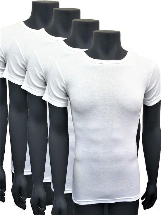 Naft t-shirts extra longs 4pack blanc XL-XXL