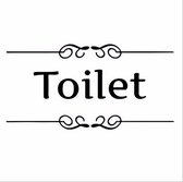 Toilet sticker Vintage Wc sticker Quote Muur en deur sticker