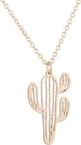 24/7 Jewelry Collection Cactus Ketting - Goudkleurig
