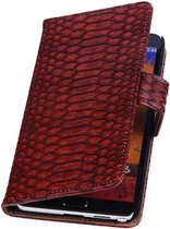 Snake Bookstyle Wallet Case Hoesjes voor Galaxy Note 2 N7100 Rood