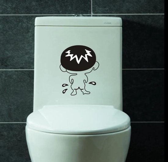 kort span Mening WC Sticker Muur Deur Toilet decoratie | bol.com