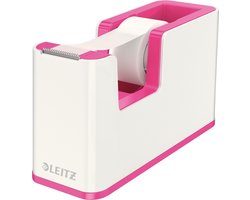 Leitz WOW Plakbandhouder - Inclusief 1 Rol Plakband - Roze/Wit
