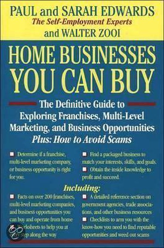 Home Businesses You Can Buy, Paul Edwards 9780874778588 Boeken