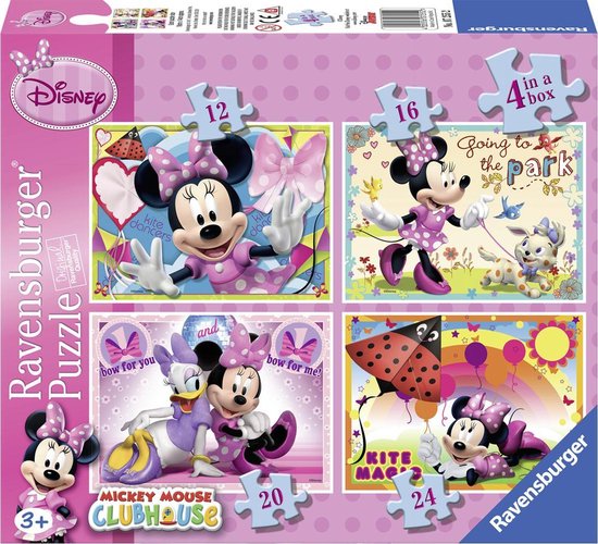 nicotine Gooi Grondig Ravensburger puzzels Disney Minnie Mouse -12+16+20+24 stukjes -  kinderpuzzel | bol.com