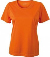 James nicholson Dames t-shirt sport jn357 oranje maat m
