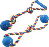 Hondenspeelgoed Tennisbal Aan Touw Set - Honden - bal - speeltjes - 2 stuks