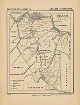 Historische kaart, plattegrond van gemeente Soeterwoude (Zoeterwoude) in Zuid Holland uit 1867 door Kuyper van Kaartcadeau.com