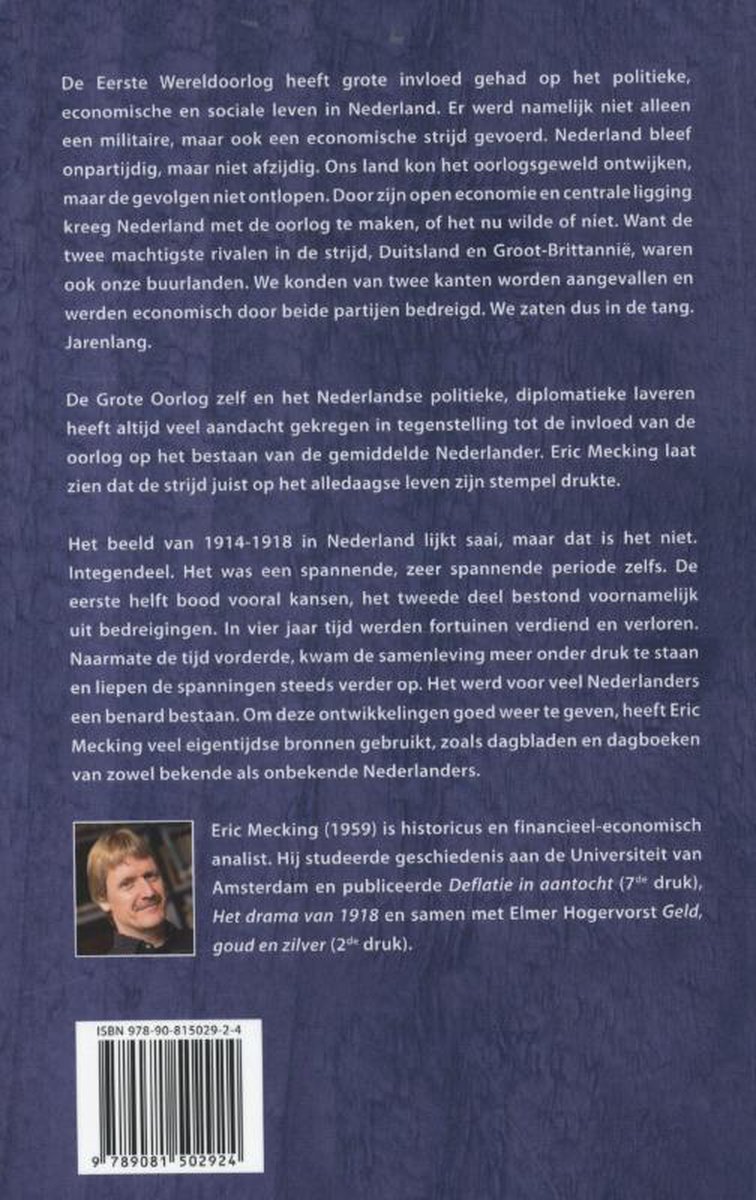 Portret van Eric Mecking, historicus en financieel-economisch analyst. Hij studeerde geschiedenis.